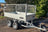 Galvanised steel trailer with mesh sides and walking axle